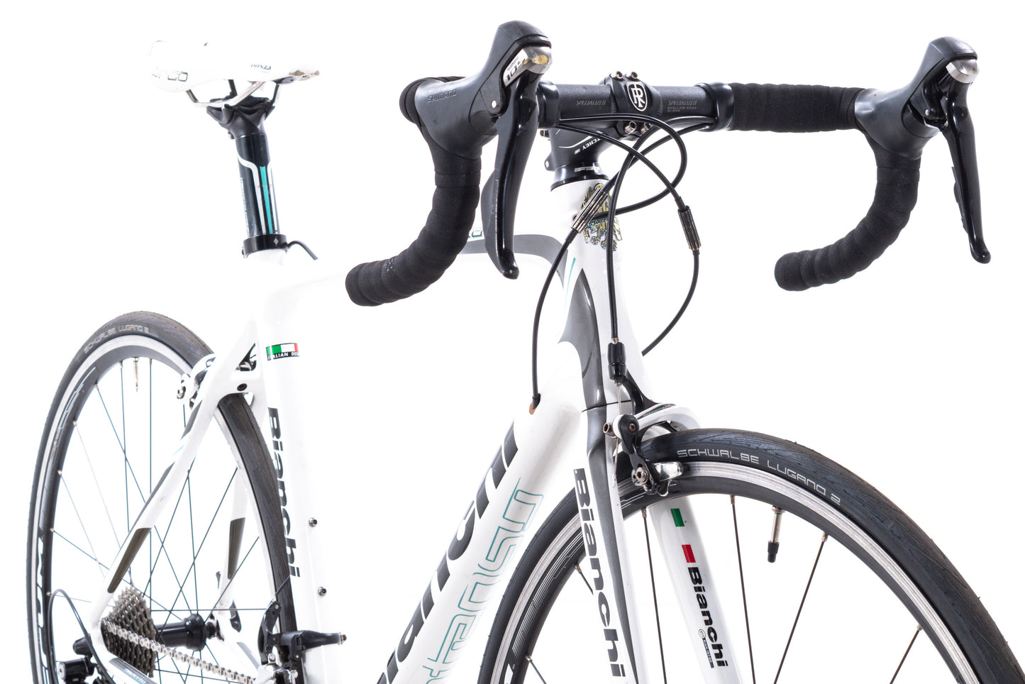 USED Bianchi Intenso 54cm Carbon Road Bike Shimano 105 2x11 Speed White/Black
