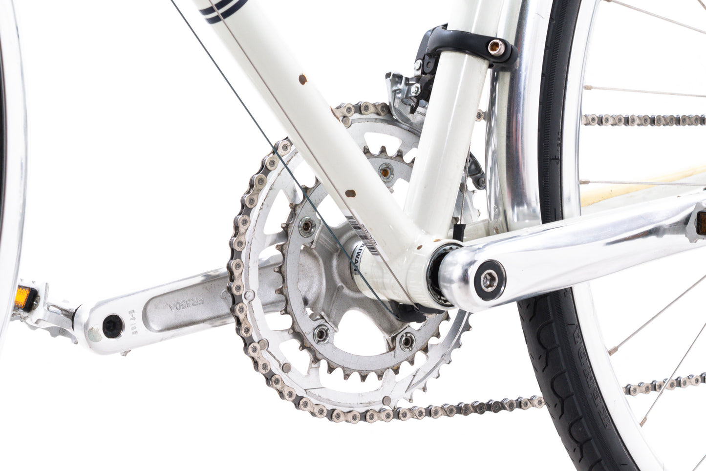 USED Public R18 Disc Steel Hybrid / Commuter Bike Small Shimano Sora 2x9 speed White