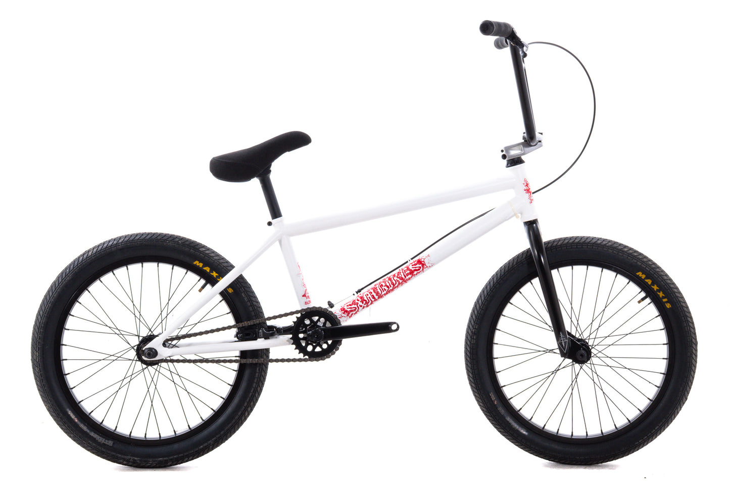 USED S&M Black Magic 21.5" BMX White/Red 20" Wheels Matty Aquizap Signature