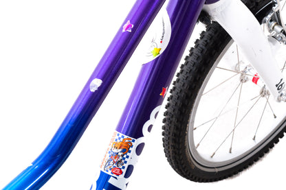 USED WOOM 3 Kids Bicycle 16" Rim Brake Single Speed Blue/Purple