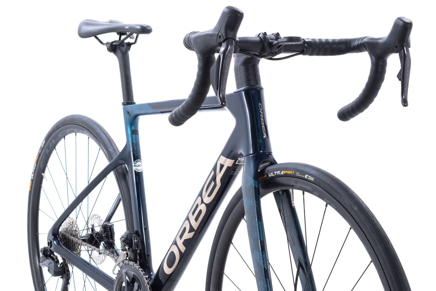 USED 2023 Orbea Orca M20iTEAM 51cm Carbon Road Bike Blue Carbon View Shimano Ultegra Di2 2x12 Speed