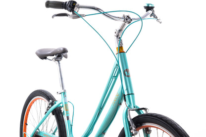 USED Liv Suede Step Thru Medium 7 speed Urban Cruiser Hybrid Bike Metallic Green