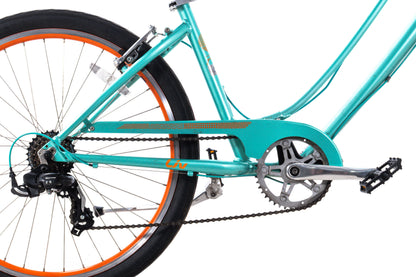 USED Liv Suede Step Thru Medium 7 speed Urban Cruiser Hybrid Bike Metallic Green