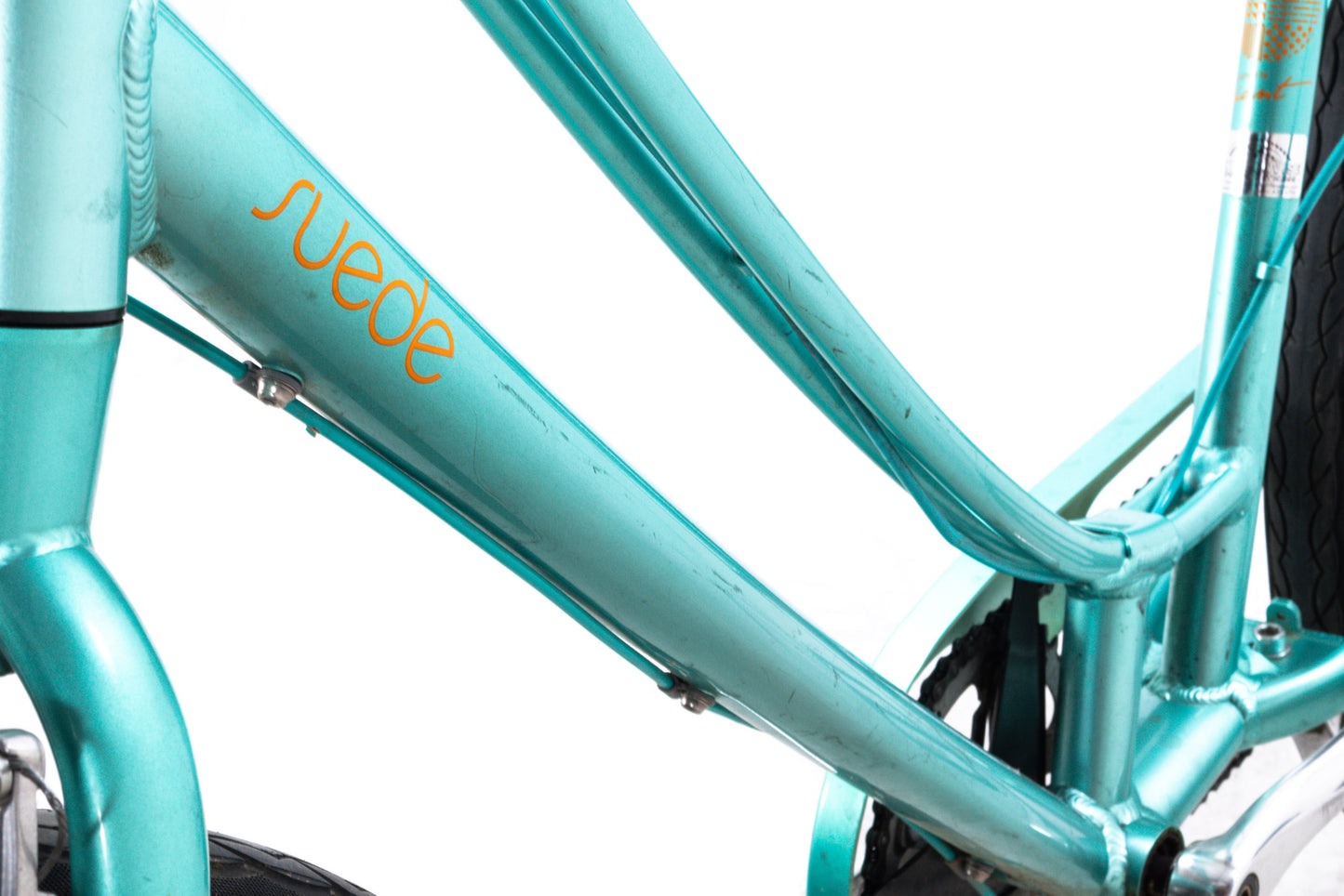 USED Liv Suede Step Thru Medium 7 speed Urban Cruiser Hybrid Bike Metallic Green