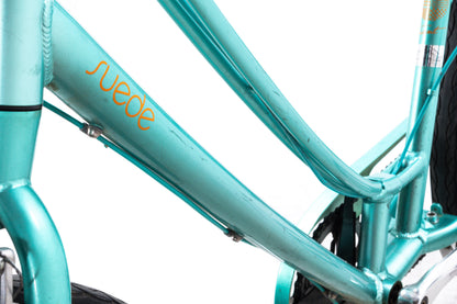 USED Liv Suede Step Thru Medium 7 speed Urban Cruiser Hybrid Bike Metallic Green