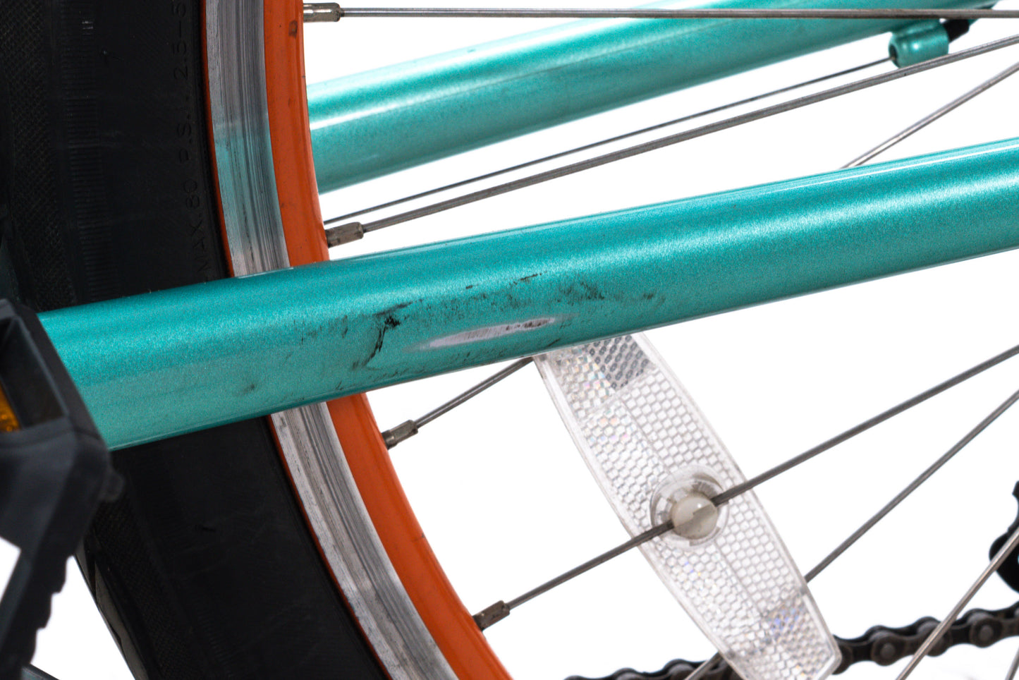 USED Liv Suede Step Thru Medium 7 speed Urban Cruiser Hybrid Bike Metallic Green