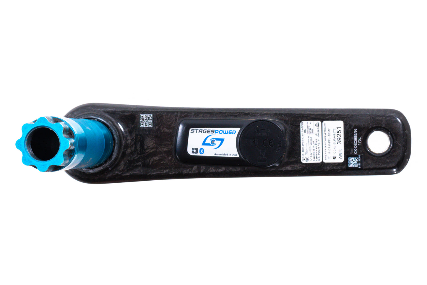 USED Stages 175mm Carbon Left non-drive Power Meter Crank Arm w/ DUB Spindle SRAM Mountain