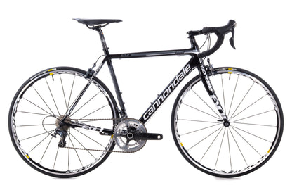 USED 2014 Cannondale SuperSix Evo 3 52cm Ultegra Carbon Road Bike 2x11 Speed Rim Brake Black