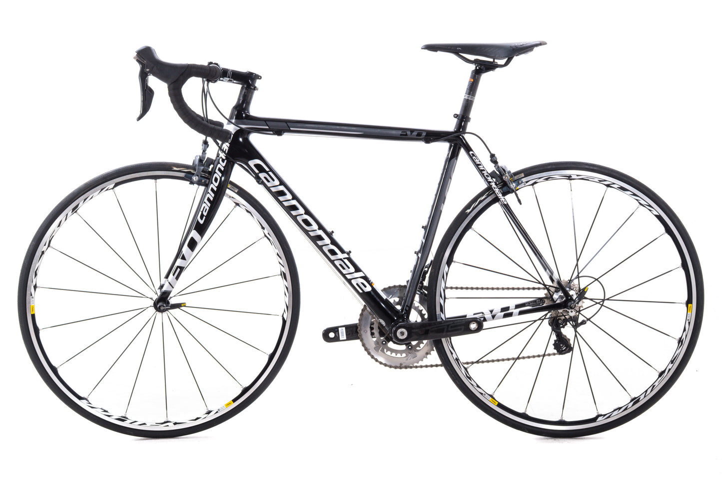 USED 2014 Cannondale SuperSix Evo 3 52cm Ultegra Carbon Road Bike 2x11 Speed Rim Brake Black
