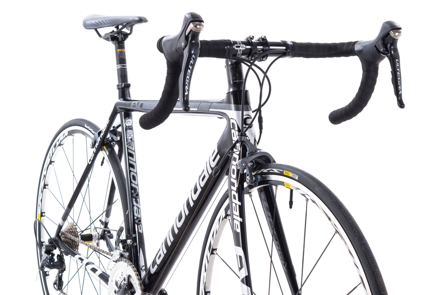 USED 2014 Cannondale SuperSix Evo 3 52cm Ultegra Carbon Road Bike 2x11 Speed Rim Brake Black