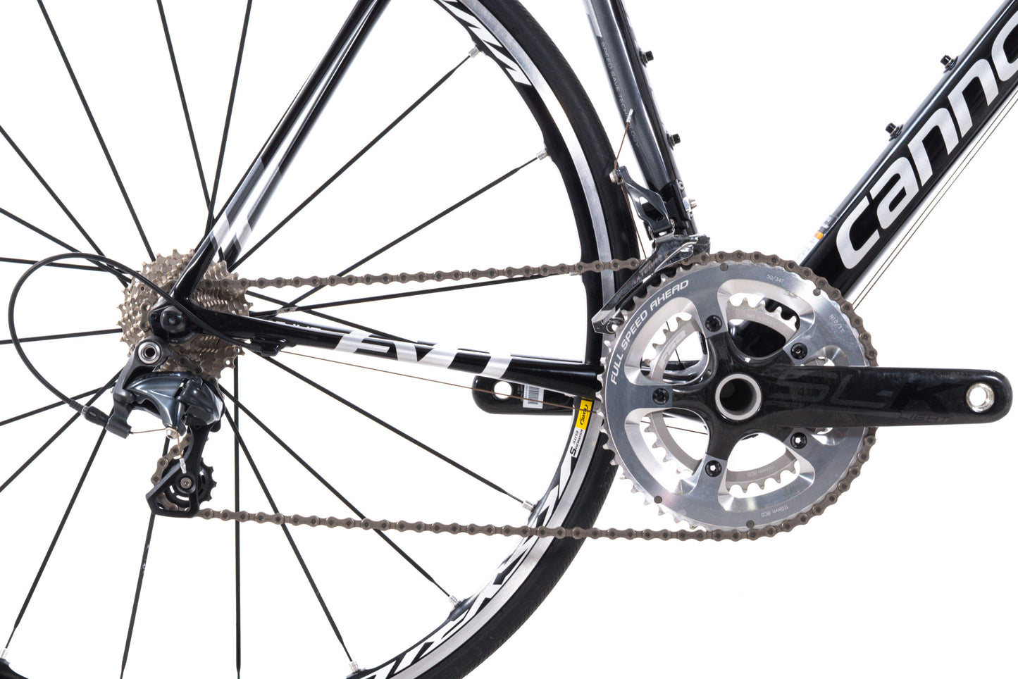 USED 2014 Cannondale SuperSix Evo 3 52cm Ultegra Carbon Road Bike 2x11 Speed Rim Brake Black