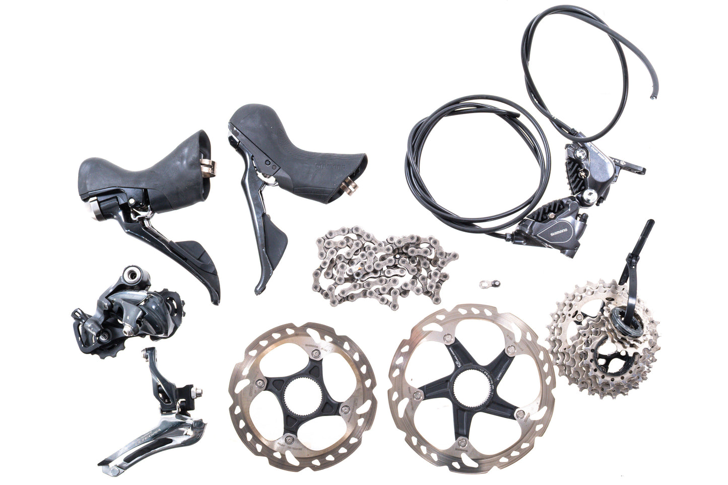 USED Shimano Ultegra Mechanical 2x11 Hydraulic Flat Mount Disc Groupset 6800
