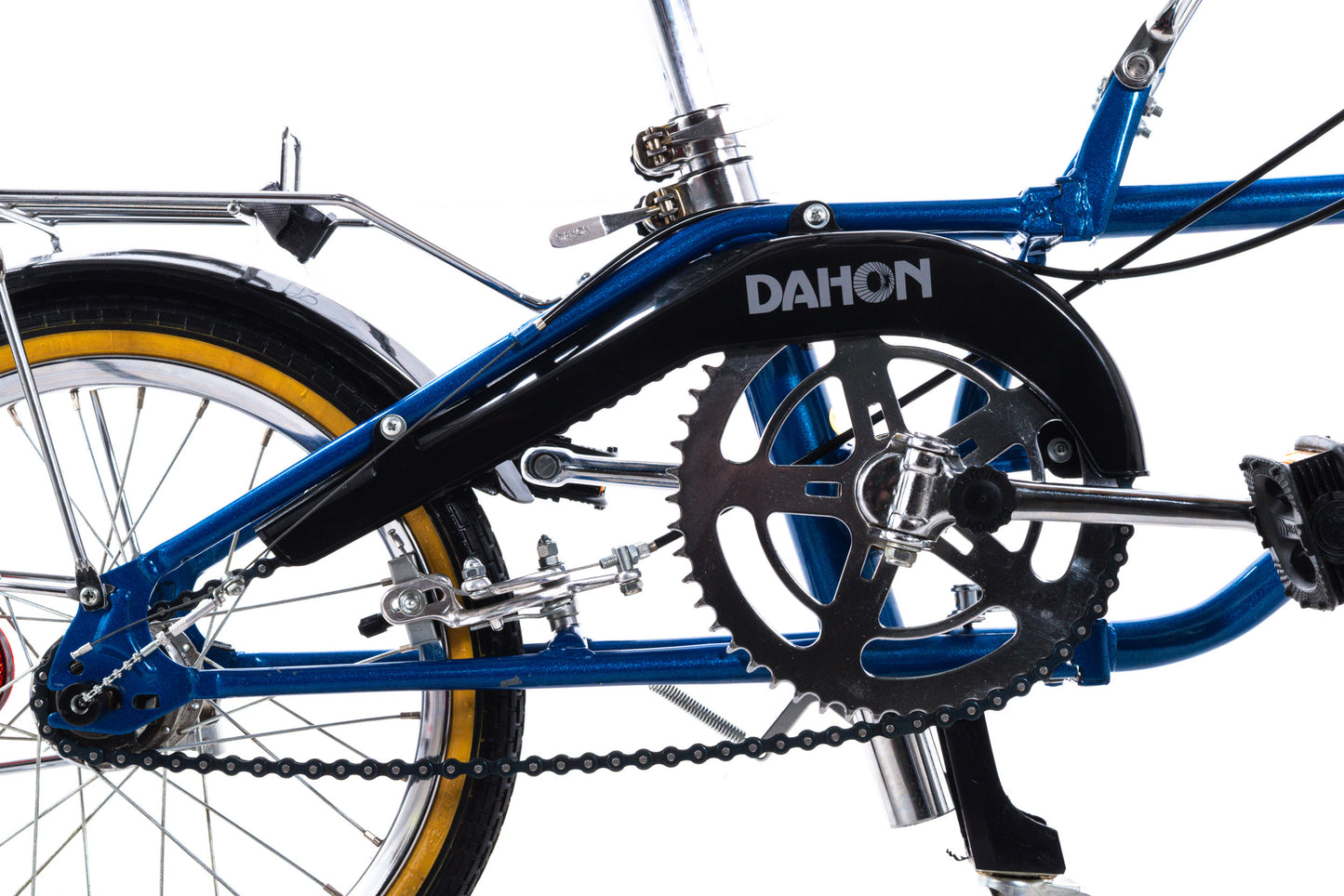 USED Vintage 1980's Dahon Sturmey Archer 3 speed Folding Bike 16" wheels w/ Bag Blue AS IS