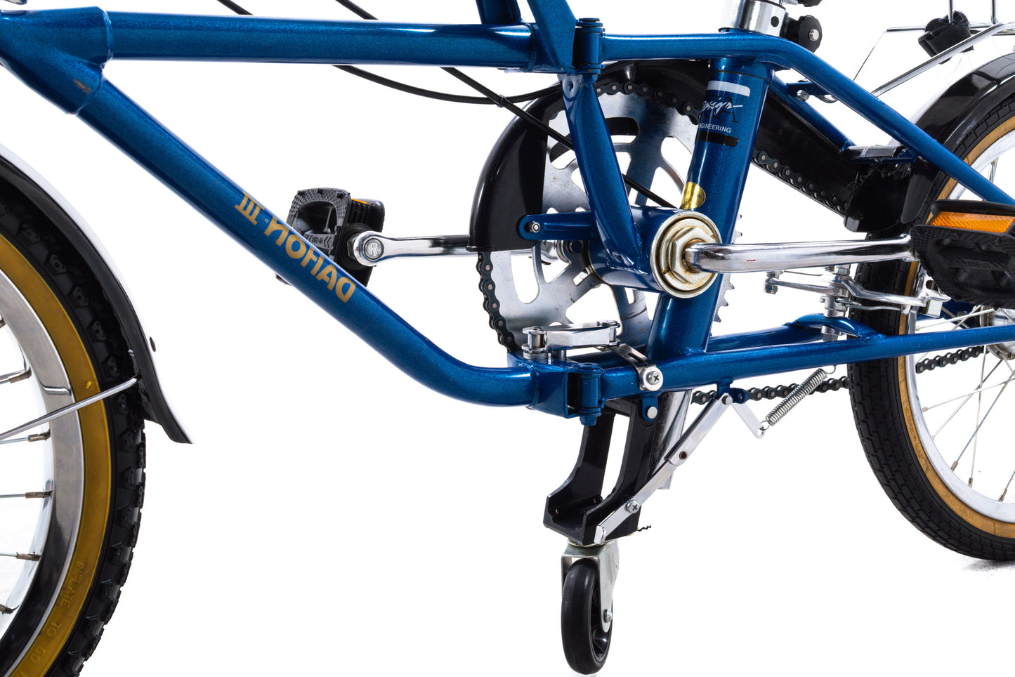 USED Vintage 1980's Dahon Sturmey Archer 3 speed Folding Bike 16" wheels w/ Bag Blue AS IS