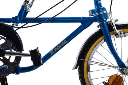 USED Vintage 1980's Dahon Sturmey Archer 3 speed Folding Bike 16" wheels w/ Bag Blue AS IS