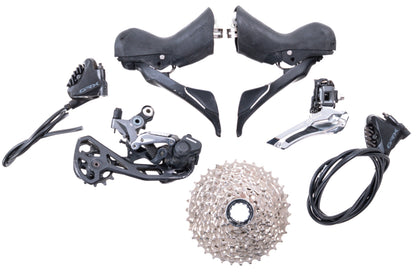 USED Shimano GRX RX600/RX810 Partial Groupset 2x11 speed Shifters, Brakes, Derailleurs 11-34T Cassette