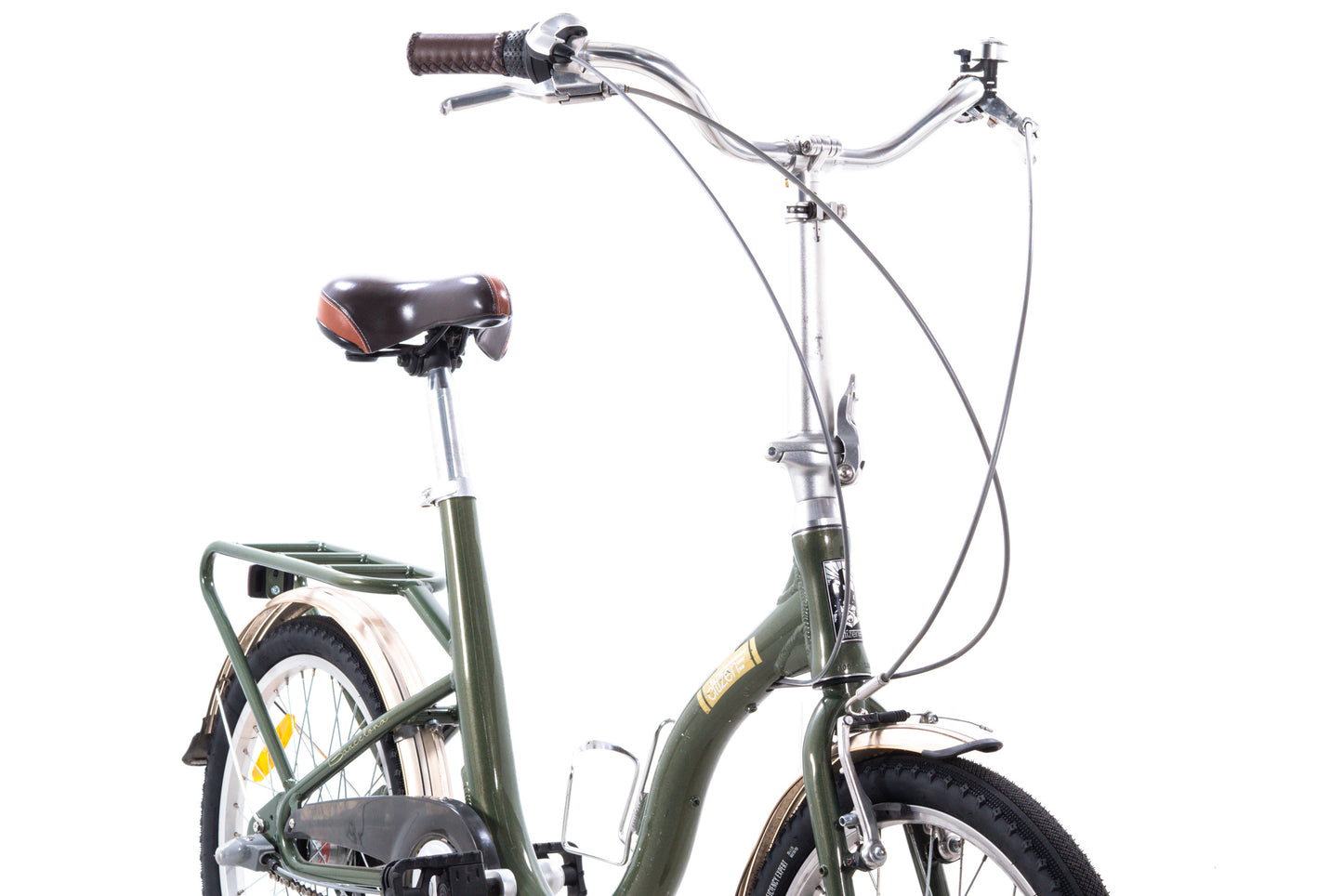 USED Citizen Barcelona Folding Bike 20" 3 Speed Internal Gear Rack Fenders