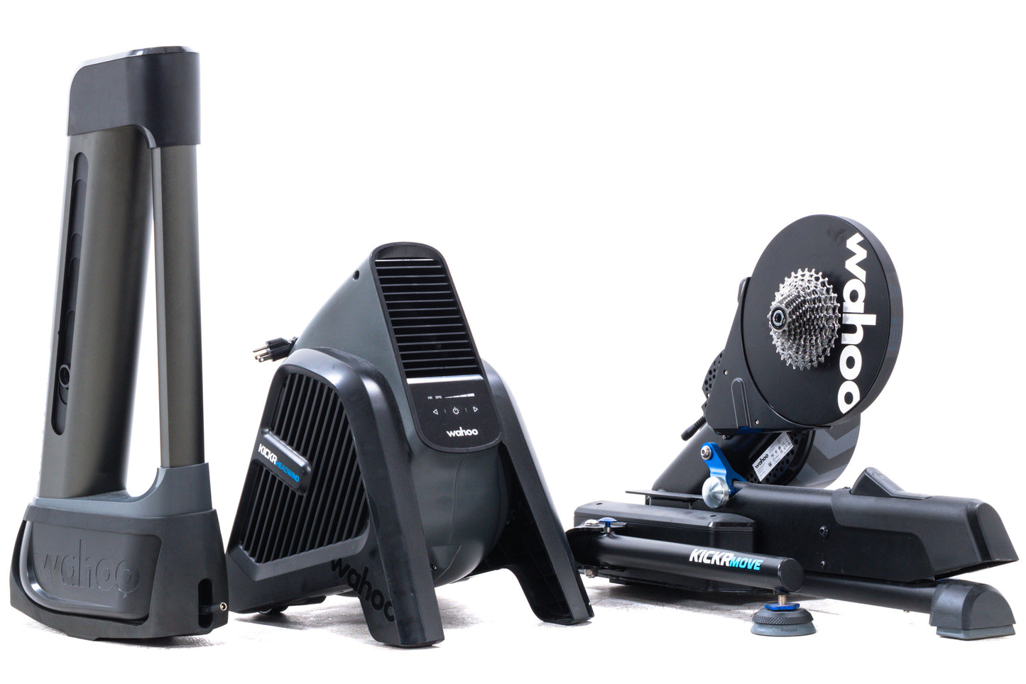 USED Wahoo KICKR Move, Climb, Headwind Smart Trainer Bundle Grade Simulator w/ Fan