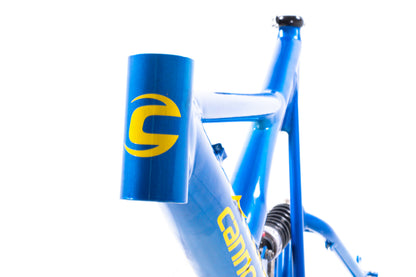 USED Late 90's Vintage Cannondale Super V 4000 DH Large Full Suspension Down Hill Mountain Bike Frame w/ Stratos Helix Coil Shock Blue