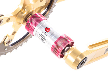 USED Race Face Forged 180mm Bronze/Gold Square Taper Crank w/ BB 110/74mm BCD 44T PMW Chainring w/ Bash Guard DH