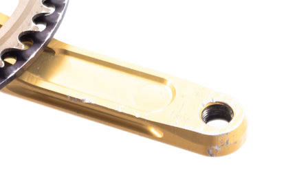 USED Race Face Forged 180mm Bronze/Gold Square Taper Crank w/ BB 110/74mm BCD 44T PMW Chainring w/ Bash Guard DH
