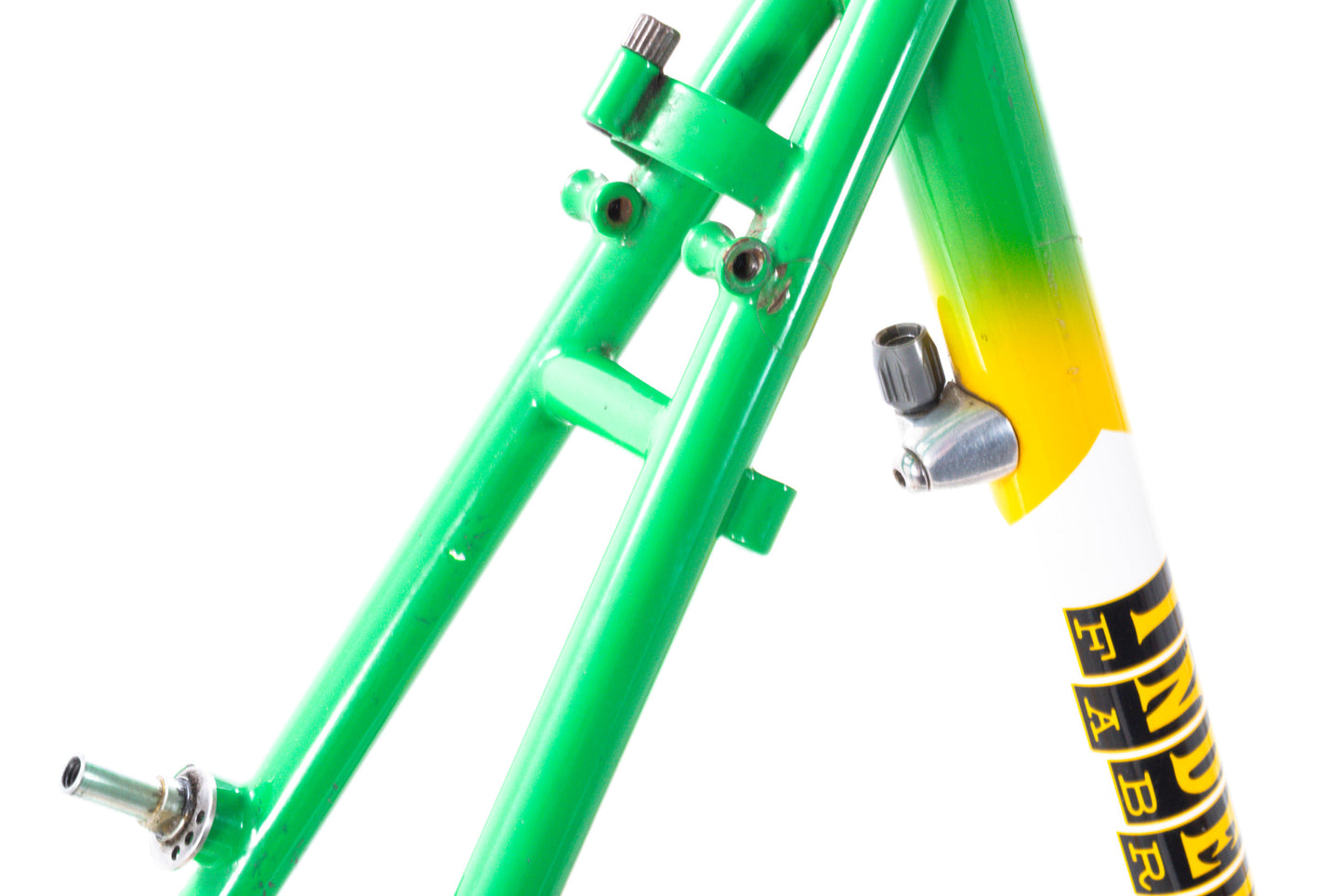 USED Independent Fabrication Planet-X Team Green/Yellow Small Steel Cyclocross Frame Canti/V-Brake