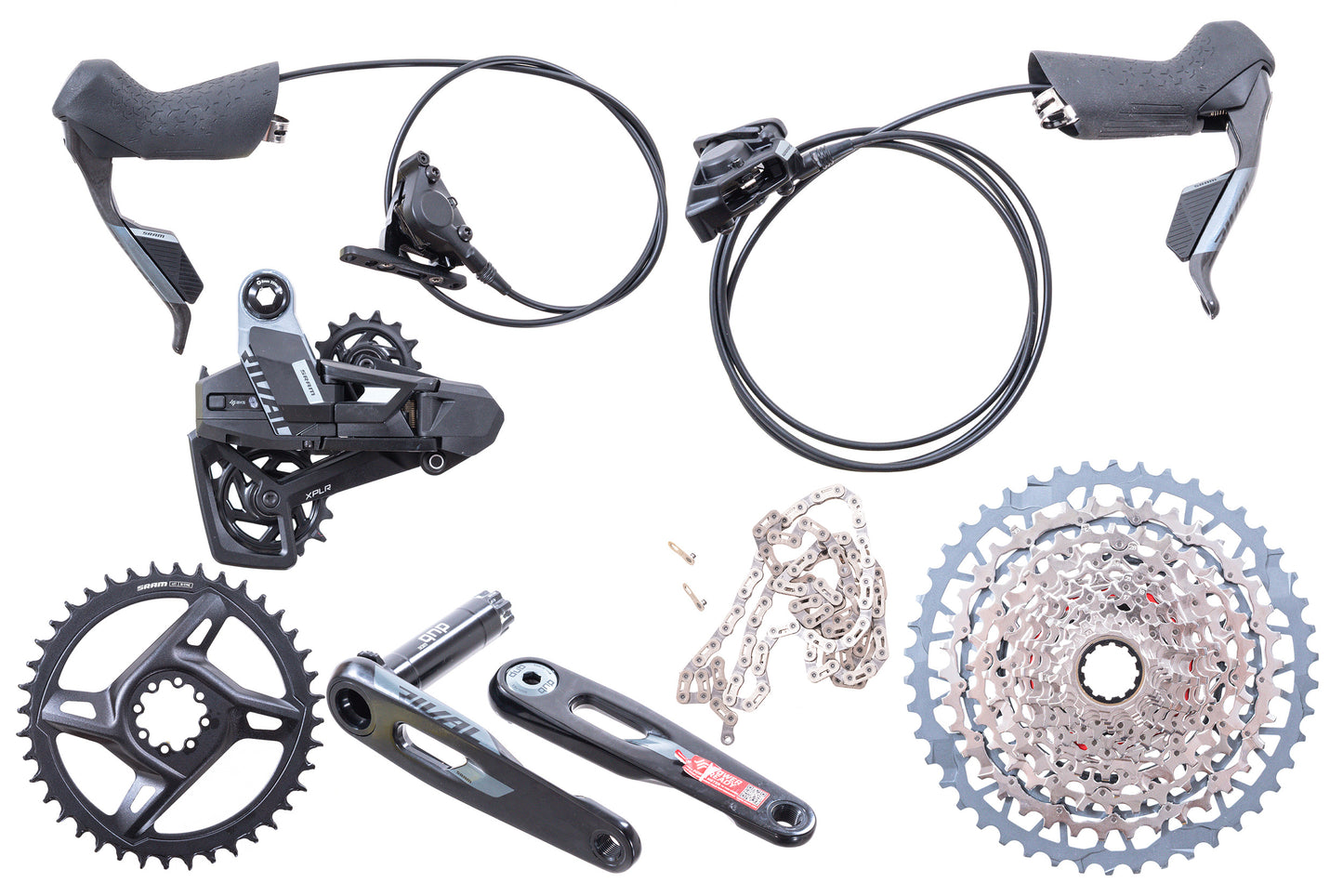 NEW take off SRAM Rival XPLR AXS E1 Groupset Kit - 1x, 13-speed, 10-46t - Gravel, All-Road - UDH ONLY w/ 165mm 40T Crank