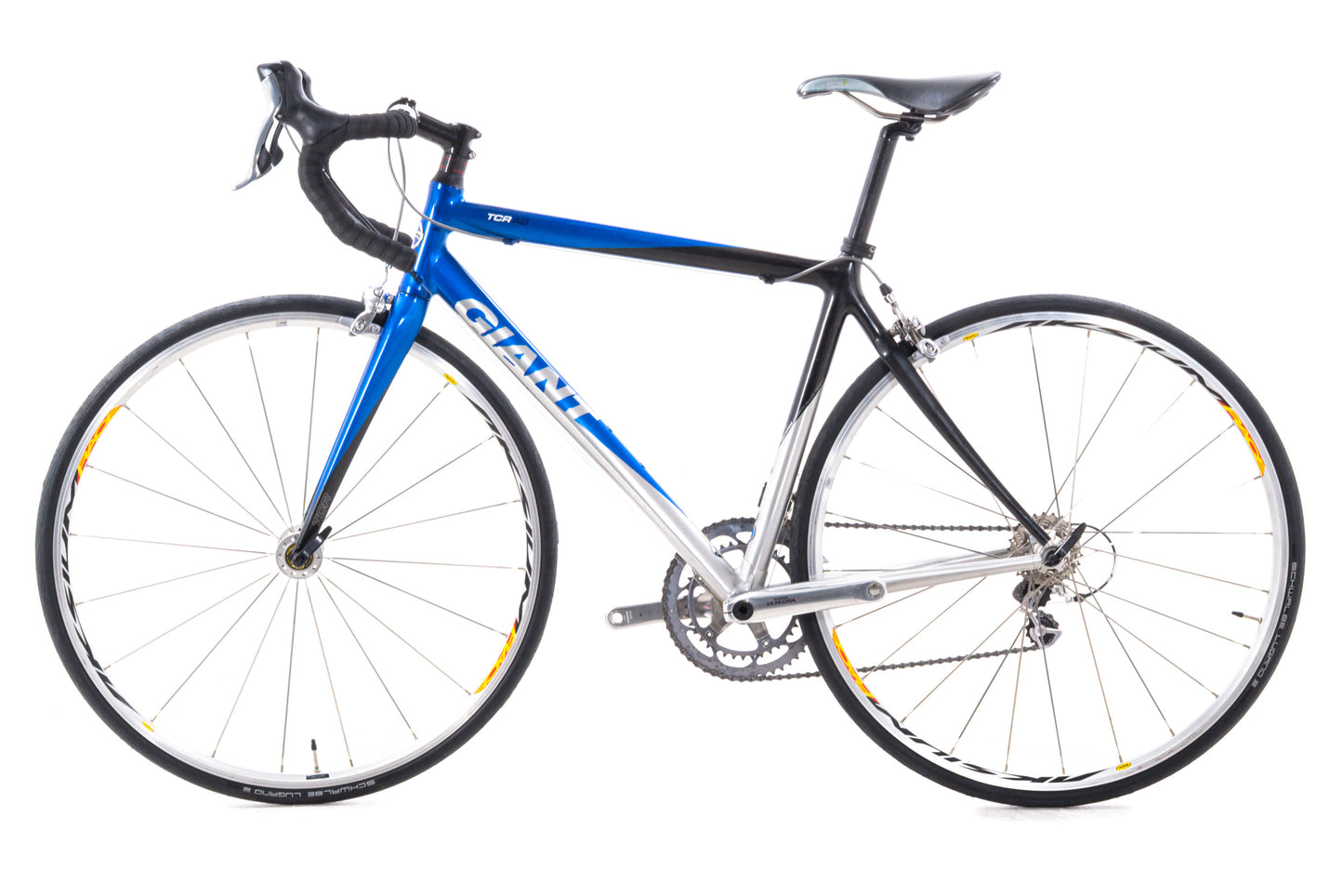 USED 2007 Giant TCR A0 Medium Aluminum/Carbon Road Bike Shimano Ultegra 2x10 speed Blue/Silver