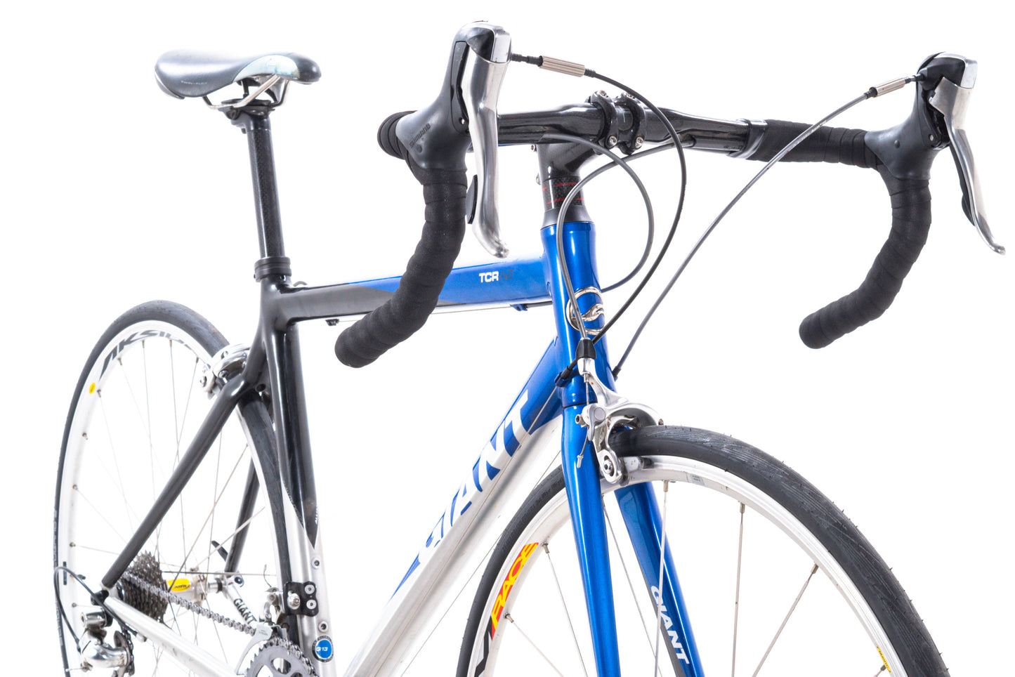 USED 2007 Giant TCR A0 Medium Aluminum/Carbon Road Bike Shimano Ultegra 2x10 speed Blue/Silver