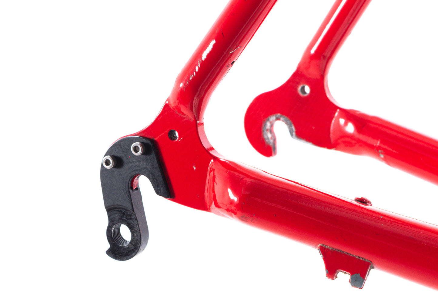 USED Vintage Cannondale CAAD 3 55cm Aluminum Frameset w/ Time Carbon Fork and Dura-Ace 1" Threaded Heaset Red/Yellow Team Saeco