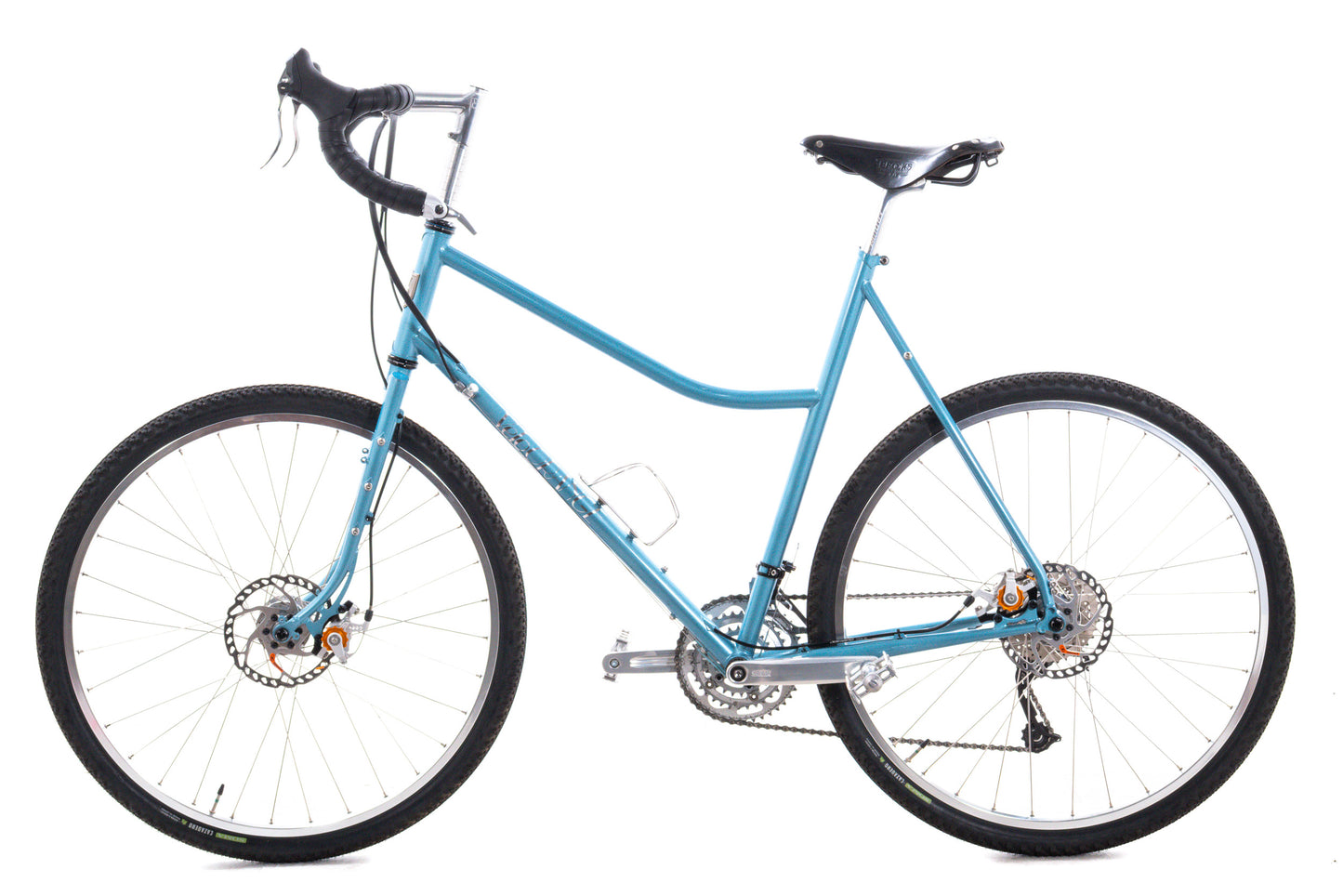 USED Velo Orange Polyvalent Low Kicker XL Steel Touring Bike 650b 3x9 speed Paul Klamper Disc Brake Steve Potts Metallic Glacier Blue
