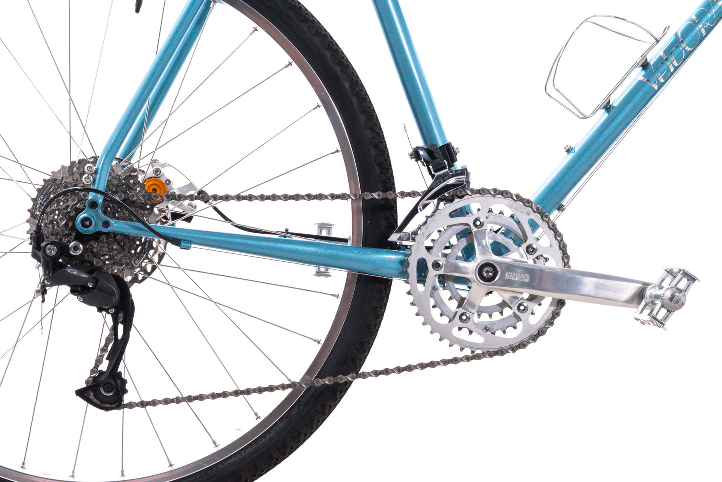 USED Velo Orange Polyvalent Low Kicker XL Steel Touring Bike 650b 3x9 speed Paul Klamper Disc Brake Steve Potts Metallic Glacier Blue