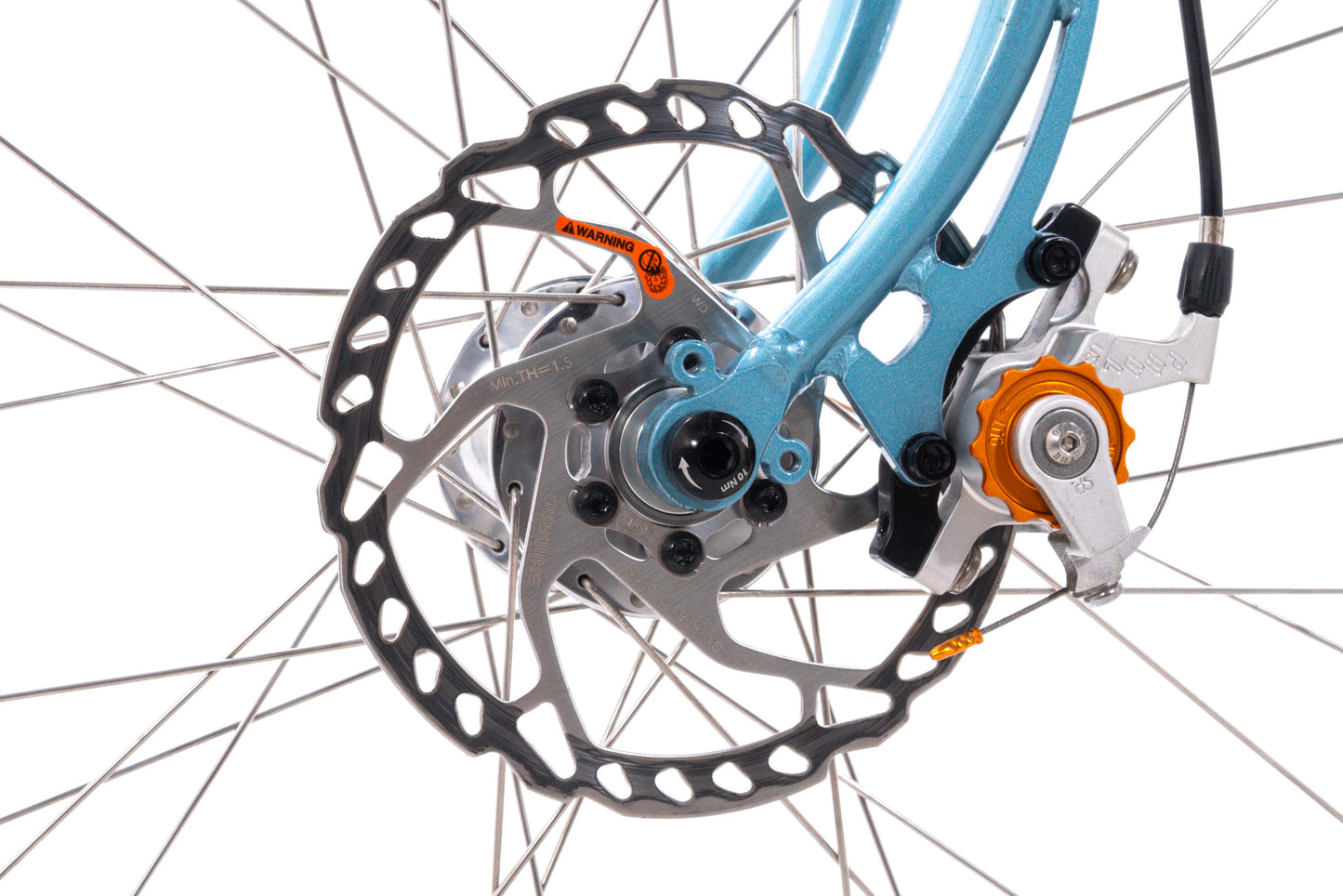 USED Velo Orange Polyvalent Low Kicker XL Steel Touring Bike 650b 3x9 speed Paul Klamper Disc Brake Steve Potts Metallic Glacier Blue