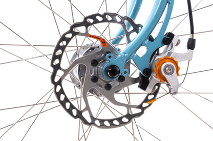 USED Velo Orange Polyvalent Low Kicker XL Steel Touring Bike 650b 3x9 speed Paul Klamper Disc Brake Steve Potts Metallic Glacier Blue