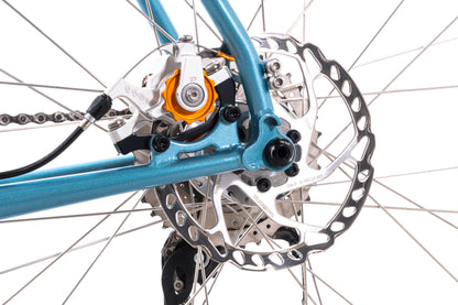 USED Velo Orange Polyvalent Low Kicker XL Steel Touring Bike 650b 3x9 speed Paul Klamper Disc Brake Steve Potts Metallic Glacier Blue