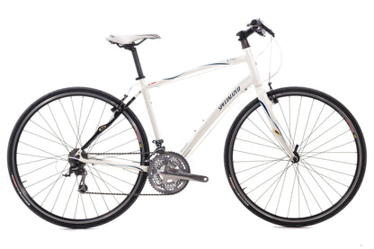 USED Specialized Vita Comp Women's Large Flat Bar Road Bike/Hybrid Shimano 3x9 speed Aluminum/Carbon Pearl White.