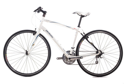 USED Specialized Vita Comp Women's Large Flat Bar Road Bike/Hybrid Shimano 3x9 speed Aluminum/Carbon Pearl White.