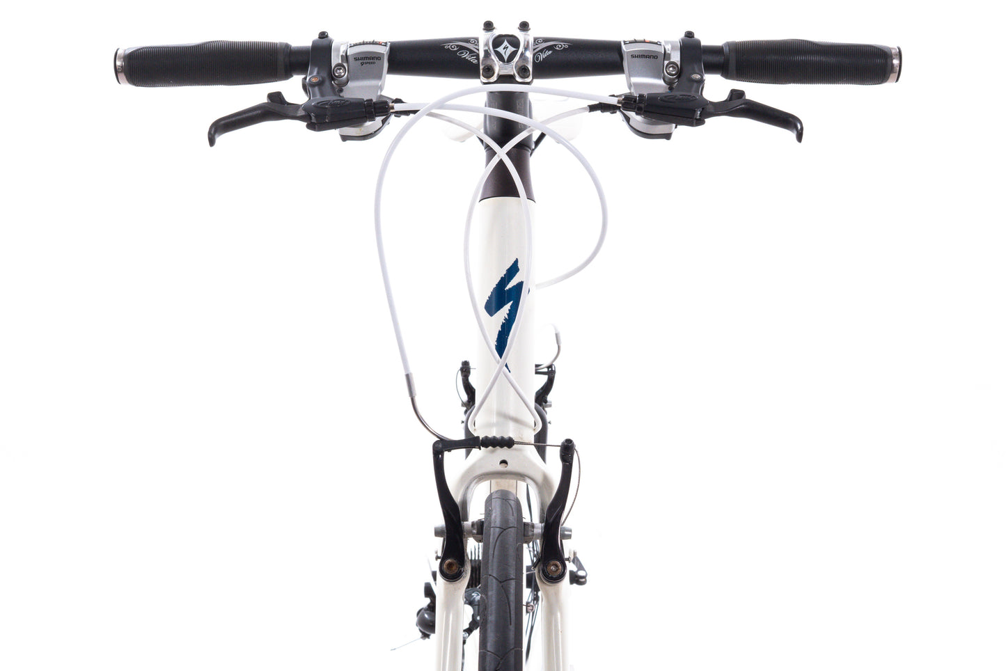 USED Specialized Vita Comp Women's Large Flat Bar Road Bike/Hybrid Shimano 3x9 speed Aluminum/Carbon Pearl White.