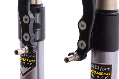 USED Vintage White Brothers Pro Forx DC118 DH Downhill 26" Suspension Fork 1 1/8" Threadless 130mm Travel V-Brake Quick Release