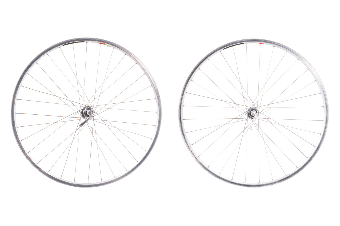 USED Mavic X517 26" Mountain Wheelset w/ Shimano XT M737 Parallax Hubs Silver Quick Release Rim Brake