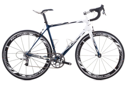 USED Trek Madone Project One 56cm Carbon Road Bike SRAM Force 2x10 Blue/White Carbon Wheels Rim Brake