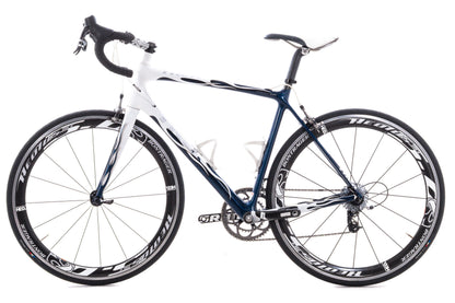 USED Trek Madone Project One 56cm Carbon Road Bike SRAM Force 2x10 Blue/White Carbon Wheels Rim Brake