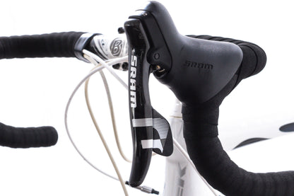 USED Trek Madone Project One 56cm Carbon Road Bike SRAM Force 2x10 Blue/White Carbon Wheels Rim Brake