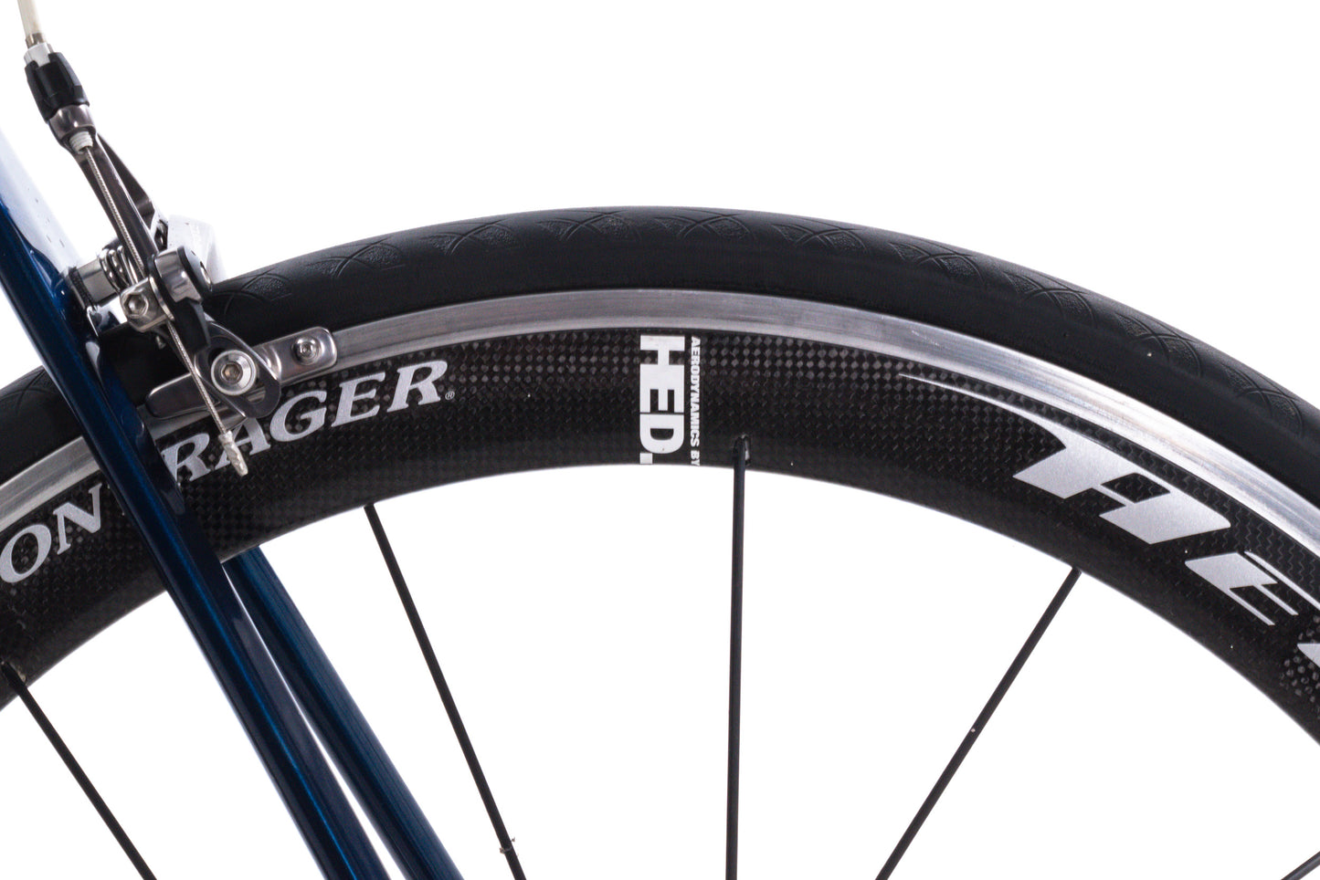 USED Trek Madone Project One 56cm Carbon Road Bike SRAM Force 2x10 Blue/White Carbon Wheels Rim Brake