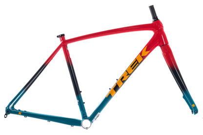 USED Trek Crockett Disc 54cm Alloy Cyclocross/Gravel Frameset Radioactive Red to Navy to Teal Fade
