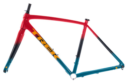 USED Trek Crockett Disc 54cm Alloy Cyclocross/Gravel Frameset Radioactive Red to Navy to Teal Fade