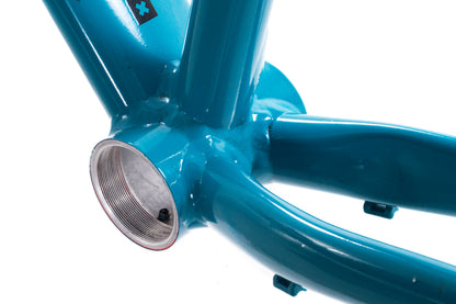 USED Trek Crockett Disc 54cm Alloy Cyclocross/Gravel Frameset Radioactive Red to Navy to Teal Fade