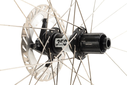 USED HED Belgium R 700C Tubeless Wheelset w/ DT Swiss 350 CL Disc Hubs Thru Axle Shimano HG 11 speed