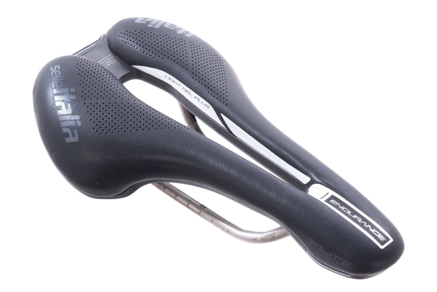 USED Selle Italia Flite Endurance Superflow Saddle Ti 316 Rails Light Gel Plus 135mm Width