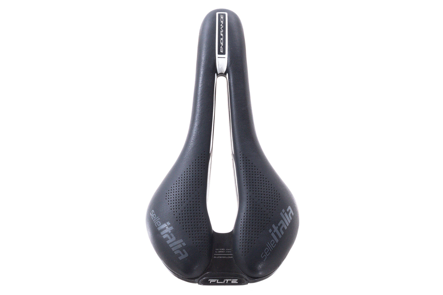 USED Selle Italia Flite Endurance Superflow Saddle Ti 316 Rails Light Gel Plus 135mm Width